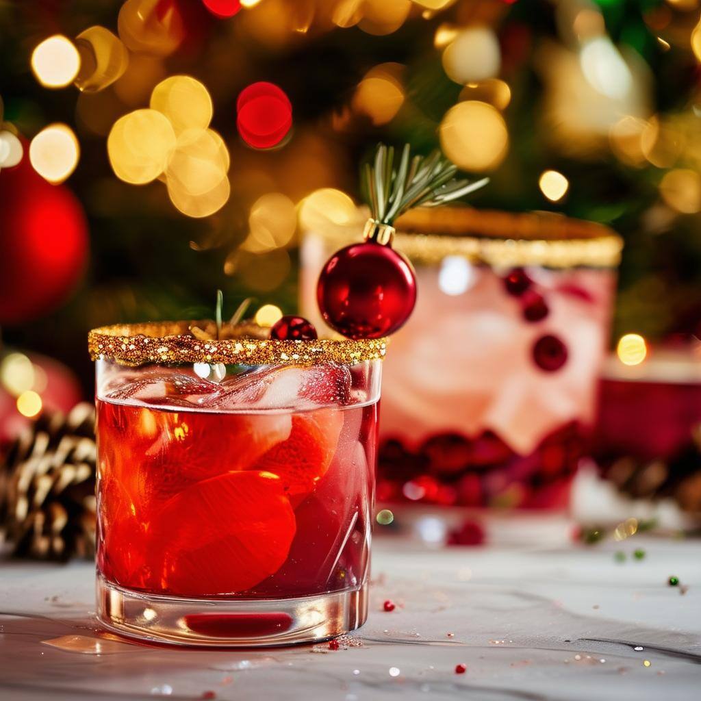 holiday party with cocktail drinks